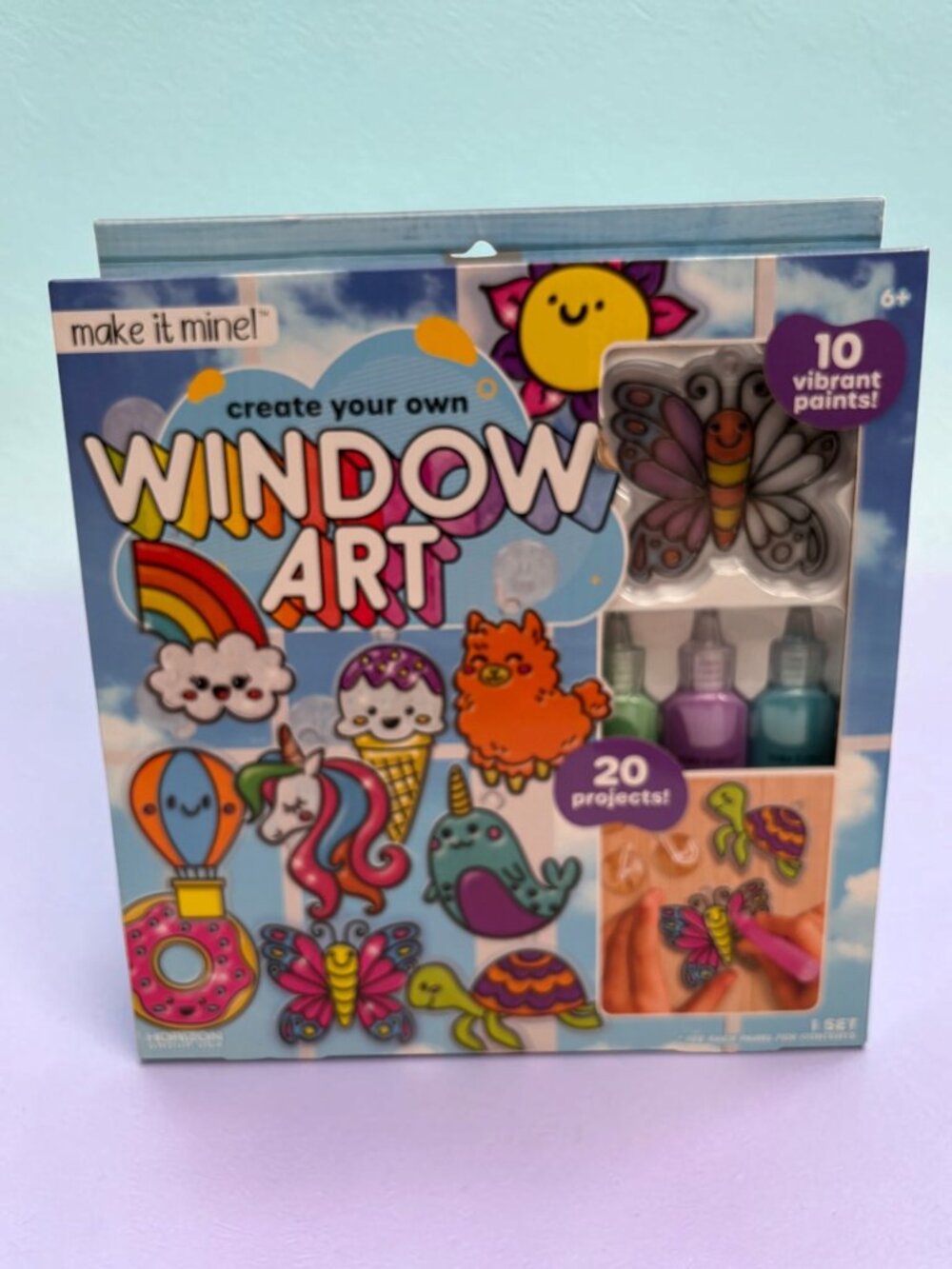Make It Mine Window Art Kit With 10 Paints & 20 Projects For Kids Ages 6+